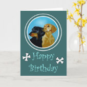 De Kaart van de Verjaardag van de Honden van de (Gele Bloem)