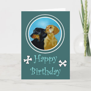 De Kaart van de Verjaardag van de Honden van de