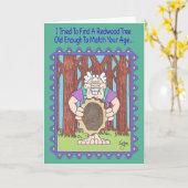 De Kaart van de Verjaardag van de HOUTHAKKER (Gele Bloem)