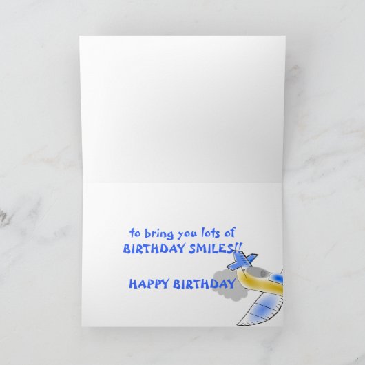 De Kaart van de Verjaardag van de jet (Binnen)