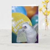 De Kaart van de Verjaardag van de kaketoe (Gele Bloem)