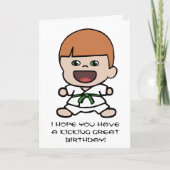 De Kaart van de Verjaardag van de Karate van de (Voorkant)