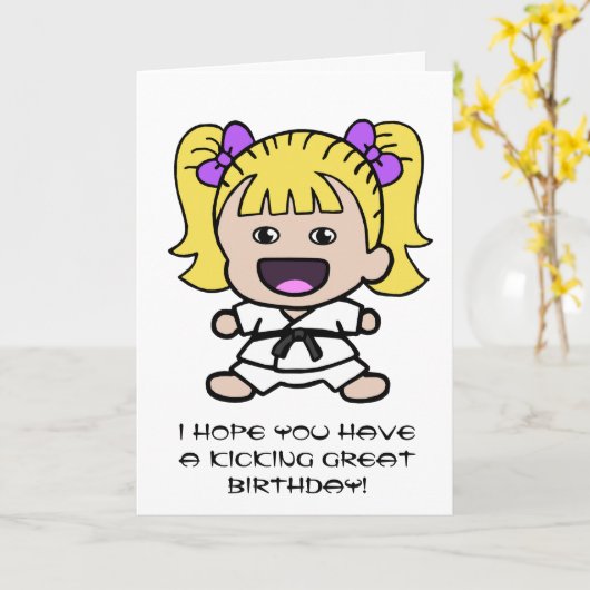 De Kaart van de Verjaardag van de karate voor (Gele Bloem)