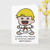 De Kaart van de Verjaardag van de karate voor (Gele Bloem)