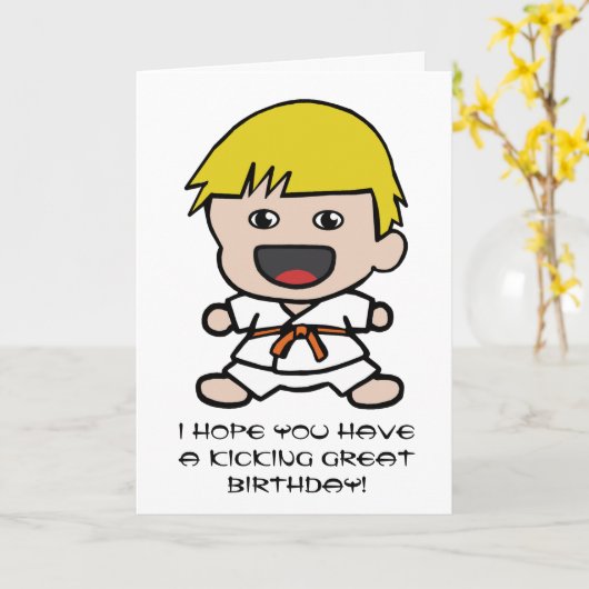 De Kaart van de Verjaardag van de karate voor (Gele Bloem)