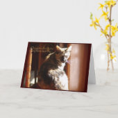 De Kaart van de Verjaardag van de kat (Gele Bloem)