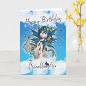 De Kaart van de Verjaardag van de kleindochter - (Gele Bloem)