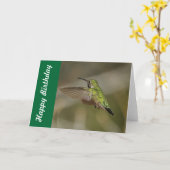 De Kaart van de Verjaardag van de kolibrie (Gele Bloem)