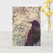 De Kaart van de Verjaardag van de Kraai van de (Gele Bloem)