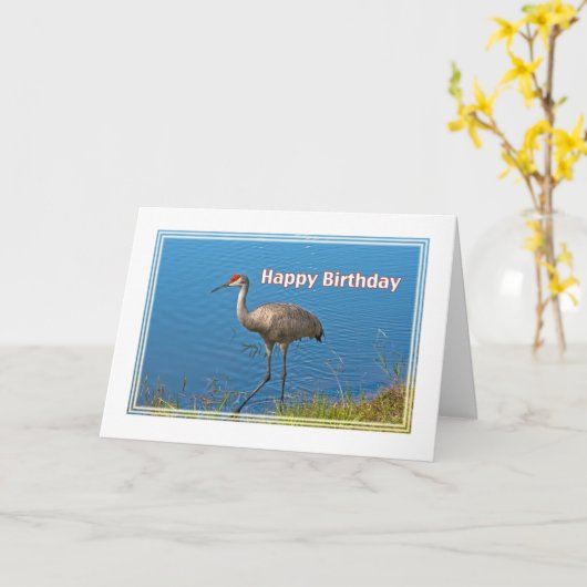 De Kaart van de Verjaardag van de Kraan van (Gele Bloem)