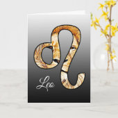 De Kaart van de Verjaardag van de Leeuw van het (Gele Bloem)