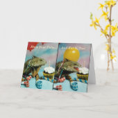 De Kaart van de Verjaardag van de leguaan (Gele Bloem)