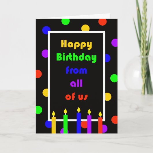 De Kaart van de Verjaardag van de medewerker van (Voorkant)