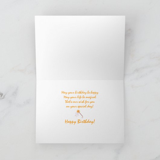 De Kaart van de Verjaardag van de nicht (Binnen)