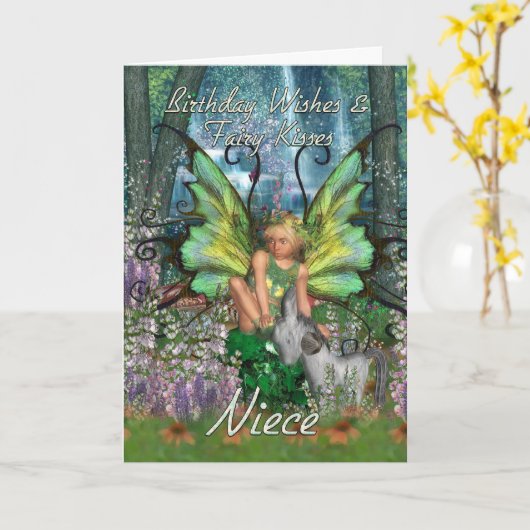 De Kaart van de Verjaardag van de nicht - de (Gele Bloem)