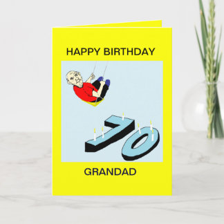 DE KAART VAN DE VERJAARDAG VAN DE OPA ZEVENTIGSTE