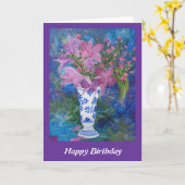 De kaart van de Verjaardag van de orchidee (Gele Bloem)