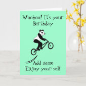 De Kaart van de Verjaardag van de Panda van de (Gele Bloem)