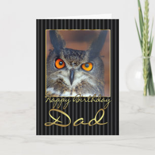 De Kaart van de Verjaardag van de papa met de Uil