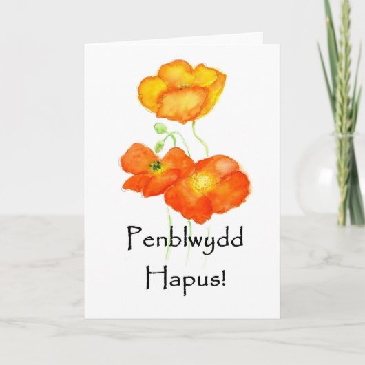 De Kaart van de Verjaardag van de Papavers van (Voorkant)