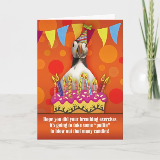 De Kaart van de Verjaardag van de Papegaaiduiker (Voorkant)