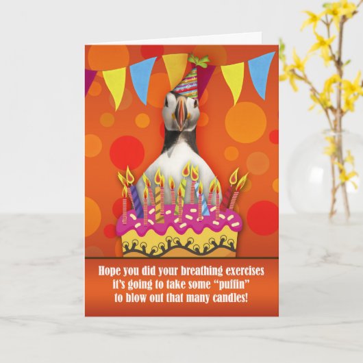 De Kaart van de Verjaardag van de Papegaaiduiker (Gele Bloem)