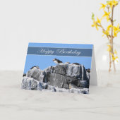 De Kaart van de Verjaardag van de papegaaiduiker, (Gele Bloem)