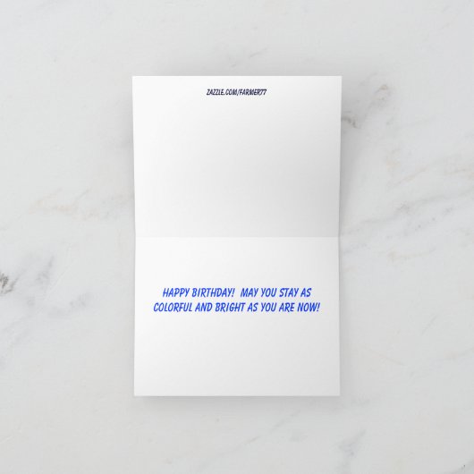 De Kaart van de Verjaardag van de Pauw van de (Binnen)