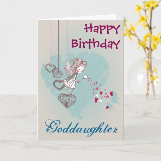 De Kaart van de Verjaardag van de peetdochter (Gele Bloem)