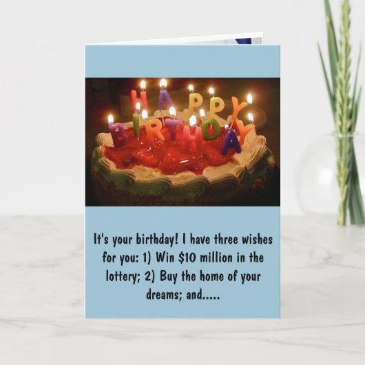 De Kaart van de Verjaardag van de Perenwijn van de (Voorkant)