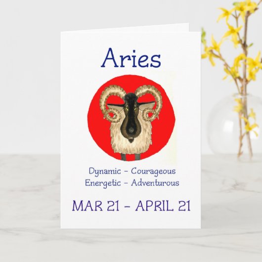 De Kaart van de Verjaardag van de Ram (Gele Bloem)