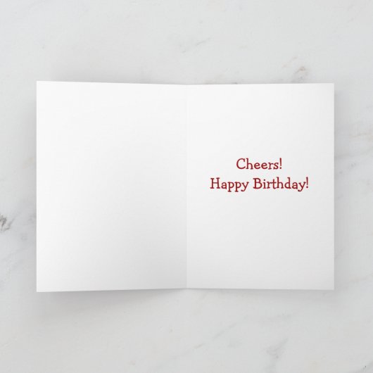 De Kaart van de Verjaardag van de Rode Wijn van de (Binnen)