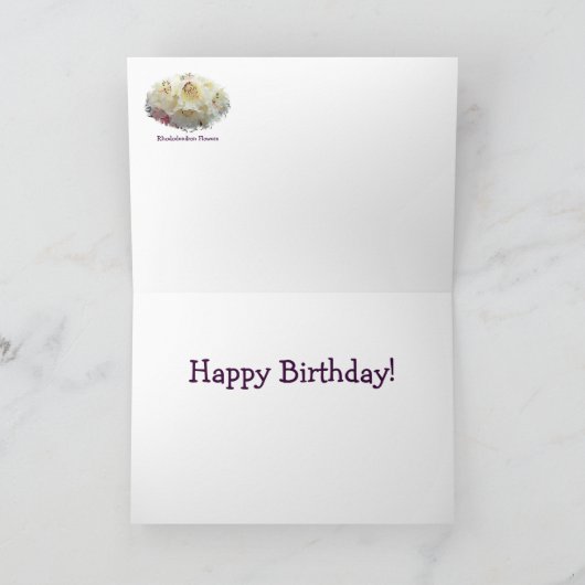 De Kaart van de Verjaardag van de rododendron (Binnen)