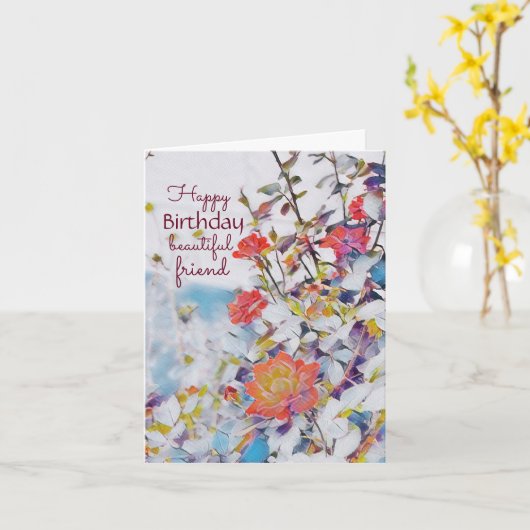 De Kaart van de Verjaardag van de Rozen van de (Gele Bloem)