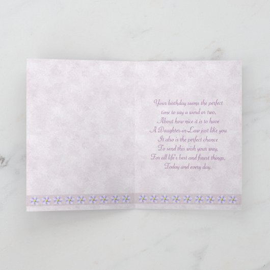 De Kaart van de Verjaardag van de schoondochter (Binnen)