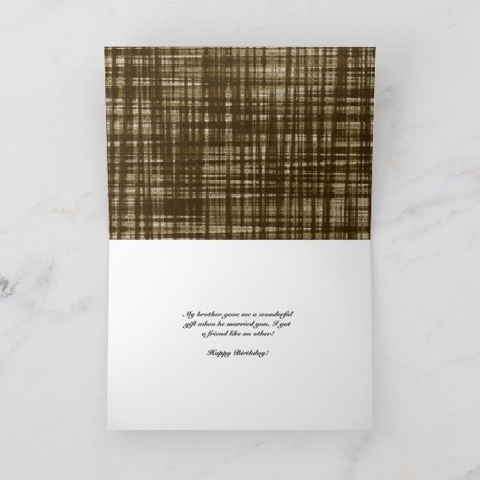 De Kaart van de Verjaardag van de Schoonzuster van (Binnen)