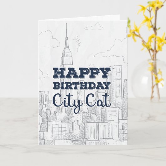 De Kaart van de Verjaardag van de Stad van New (Gele Bloem)