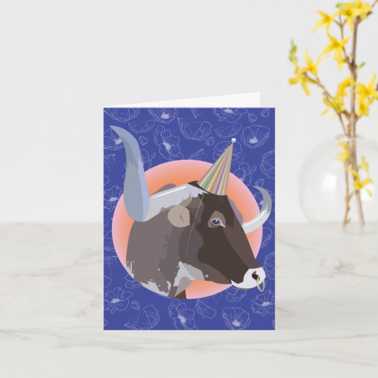 De Kaart van de Verjaardag van de stier (Gele Bloem)