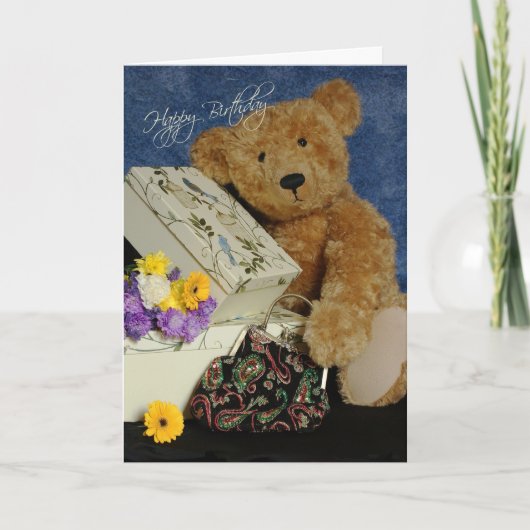 De Kaart van de Verjaardag van de teddybeer (Voorkant)