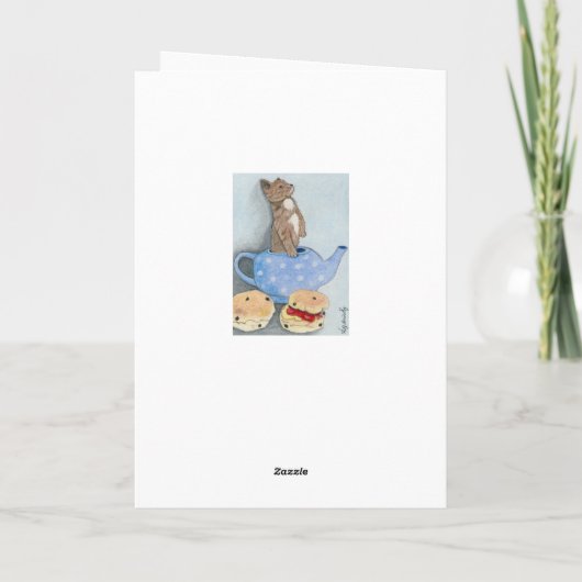 De Kaart van de Verjaardag van de Thee van de (Achterkant)