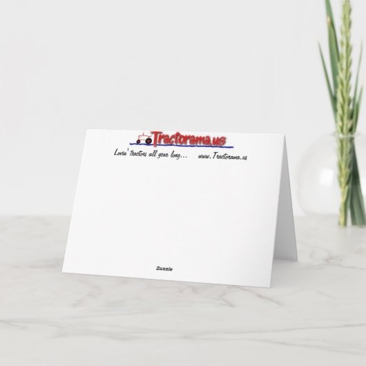 De Kaart van de Verjaardag van de tractor (Achterkant)