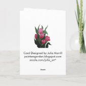 De Kaart van de Verjaardag van de tulp (Achterkant)