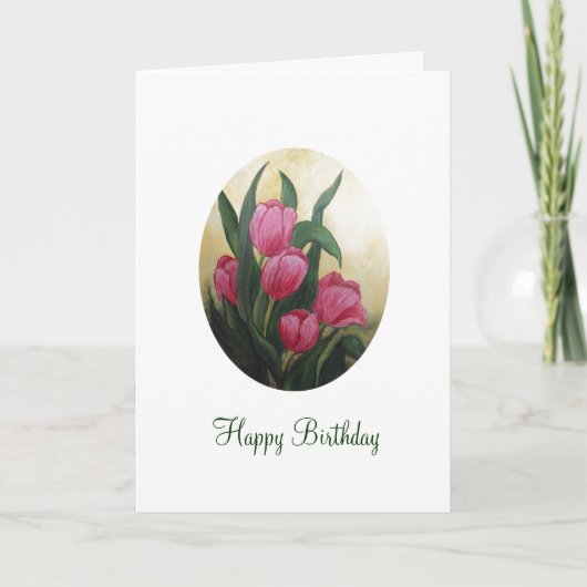 De Kaart van de Verjaardag van de tulp (Voorkant)
