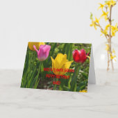 De Kaart van de VERJAARDAG van de TULP van de (Gele Bloem)
