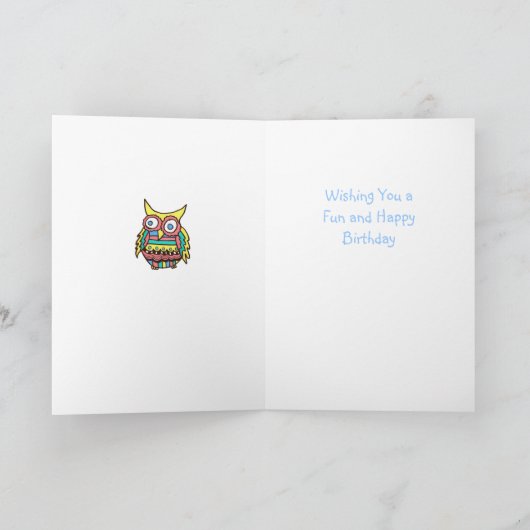 De Kaart van de Verjaardag van de uil (Binnen)