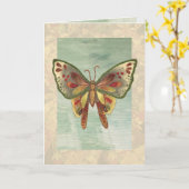 De Kaart van de Verjaardag van de vlinder (Gele Bloem)