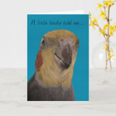 De Kaart van de Verjaardag van de Vogel van (Gele Bloem)