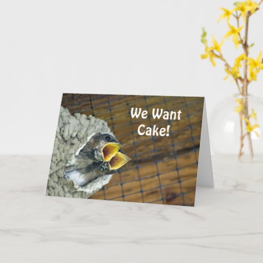 De Kaart van de Verjaardag van de Vogel van het (Gele Bloem)