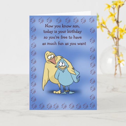 De Kaart van de Verjaardag van de Vogels van de (Gele Bloem)