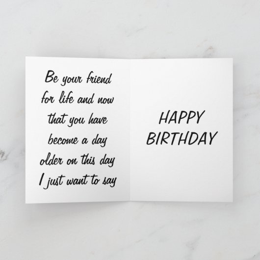 DE KAART VAN DE VERJAARDAG VAN DE VRIEND (Binnen)